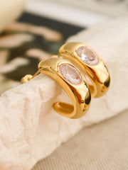 Classic C Hoop Dimond Earring