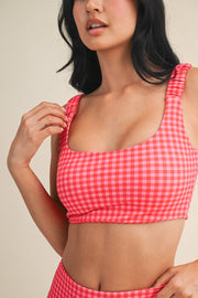 Gingham Sports Bra