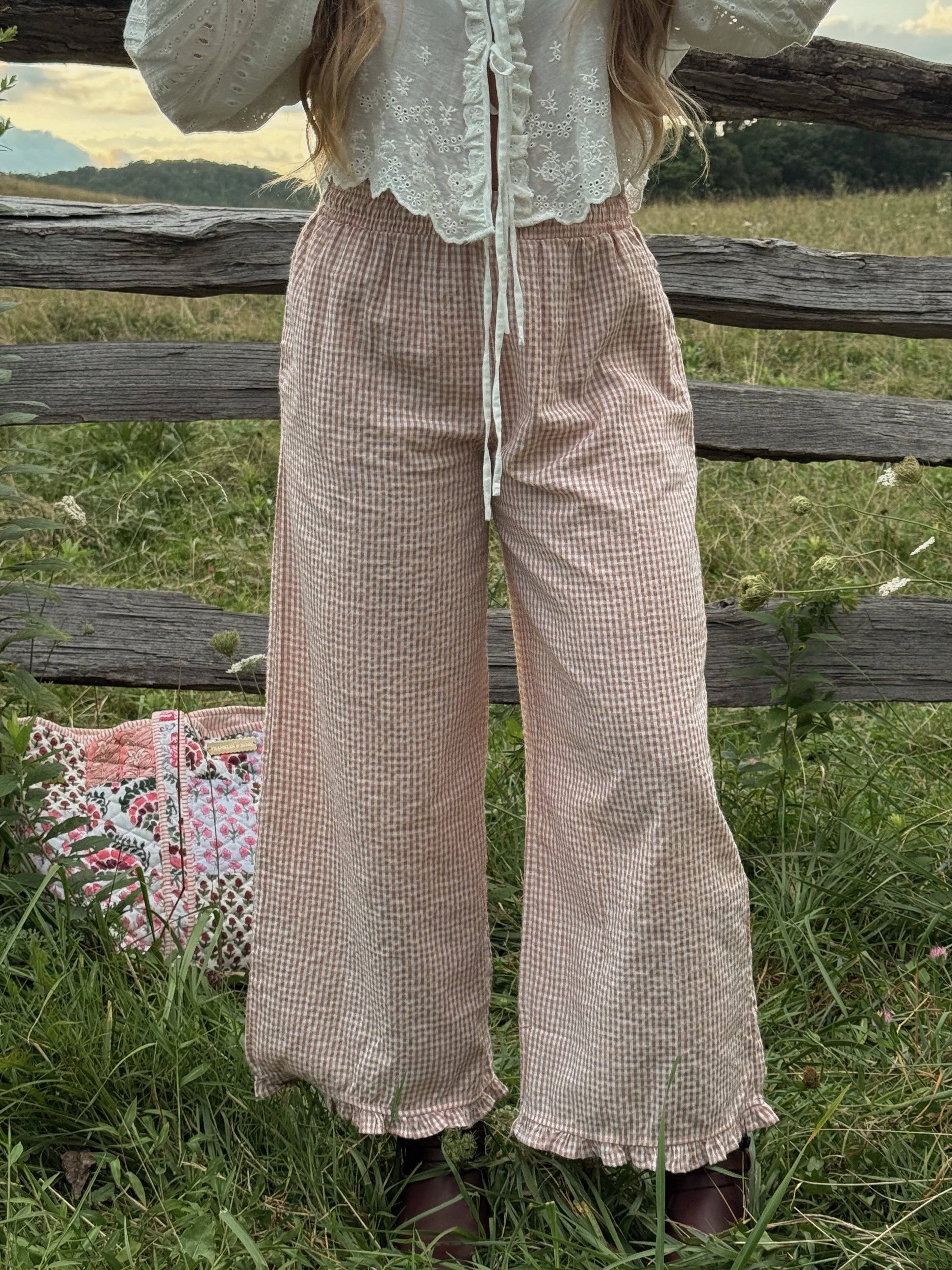 Heirloom Gingham Pink Pants