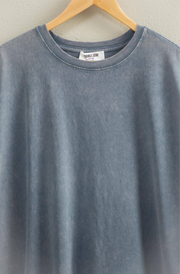 Mineral Washed Oversized Crew Neck Tee