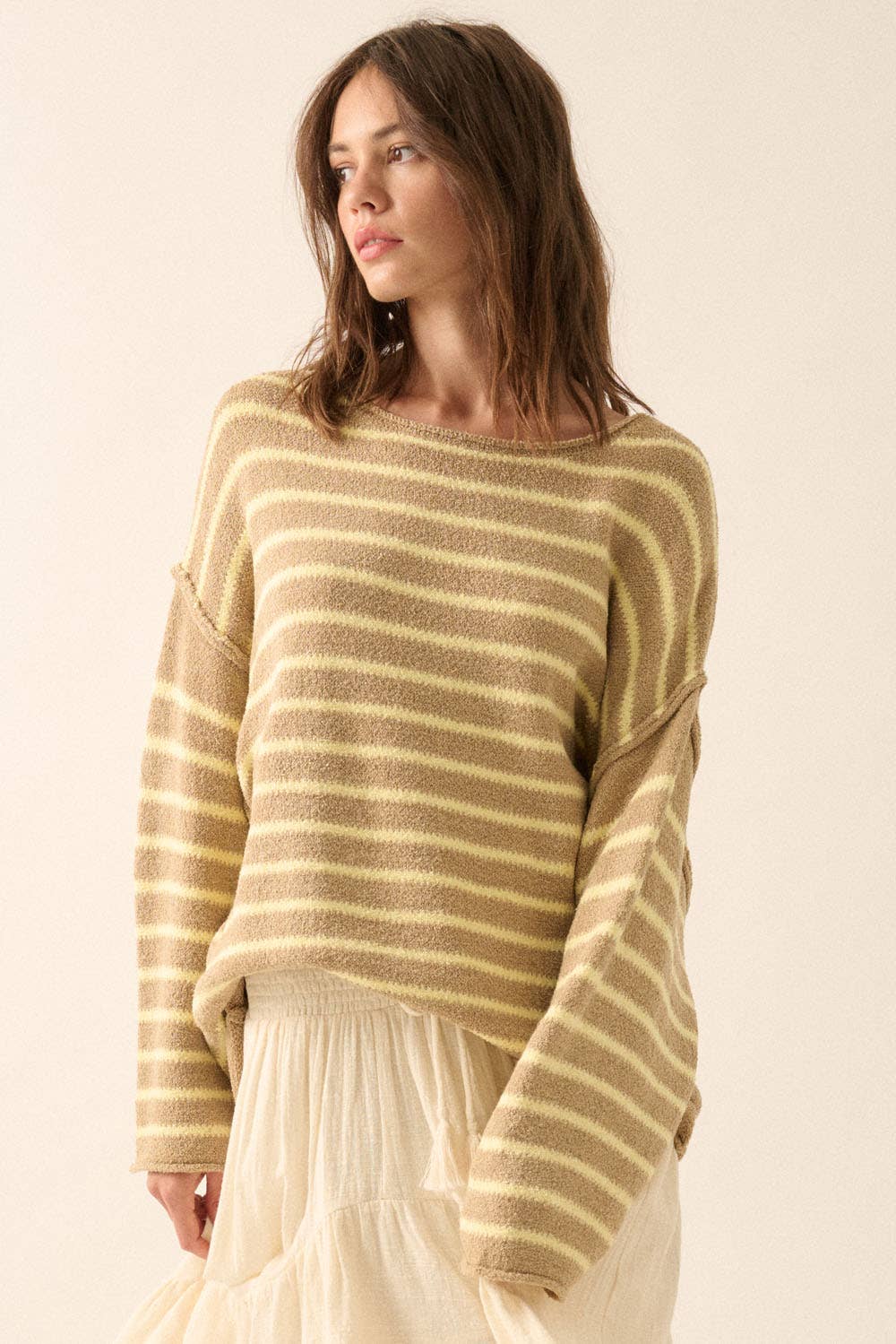 Honey Striped Oversized Sweater