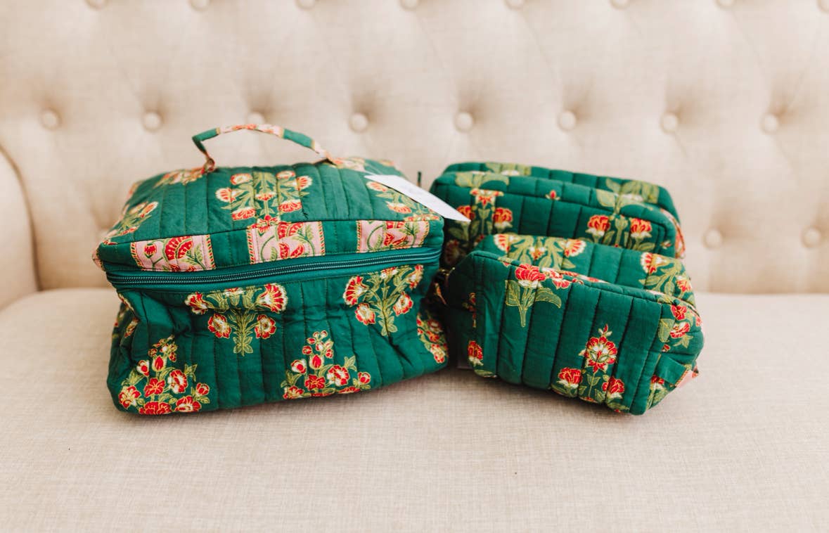 Over the Hedge Quilted Cosmetic Bags