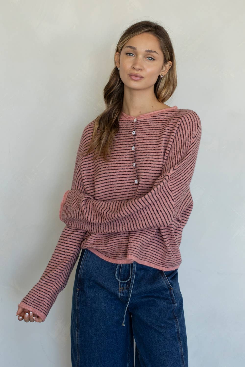 Rose Pin Striped Cardigan