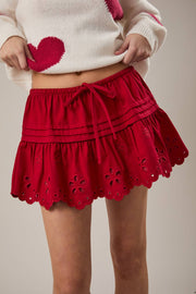 Cupid Eyelet Mini Skirt