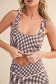 Gingham Sports Bra