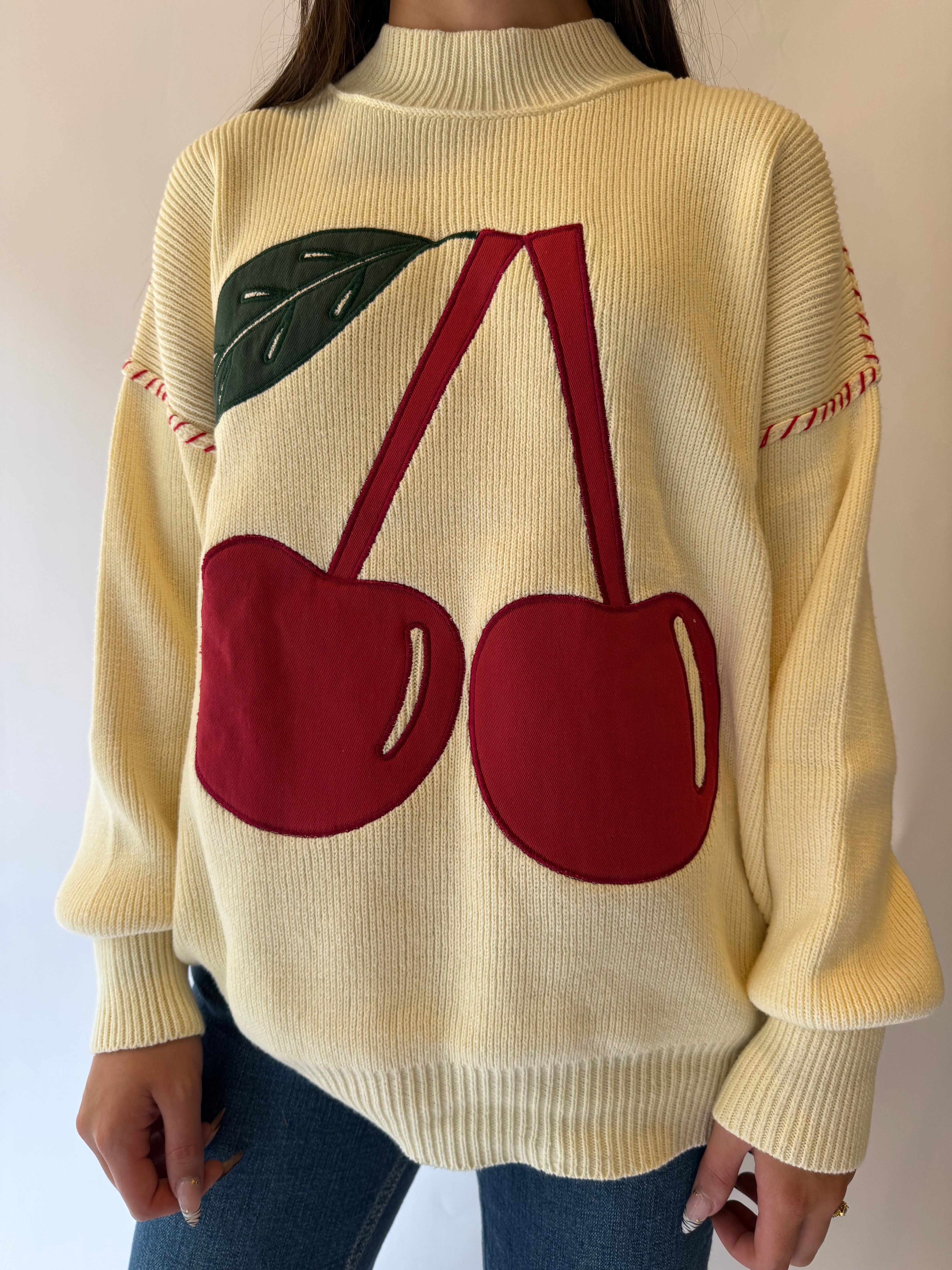 Cherry Patch Sweater Top