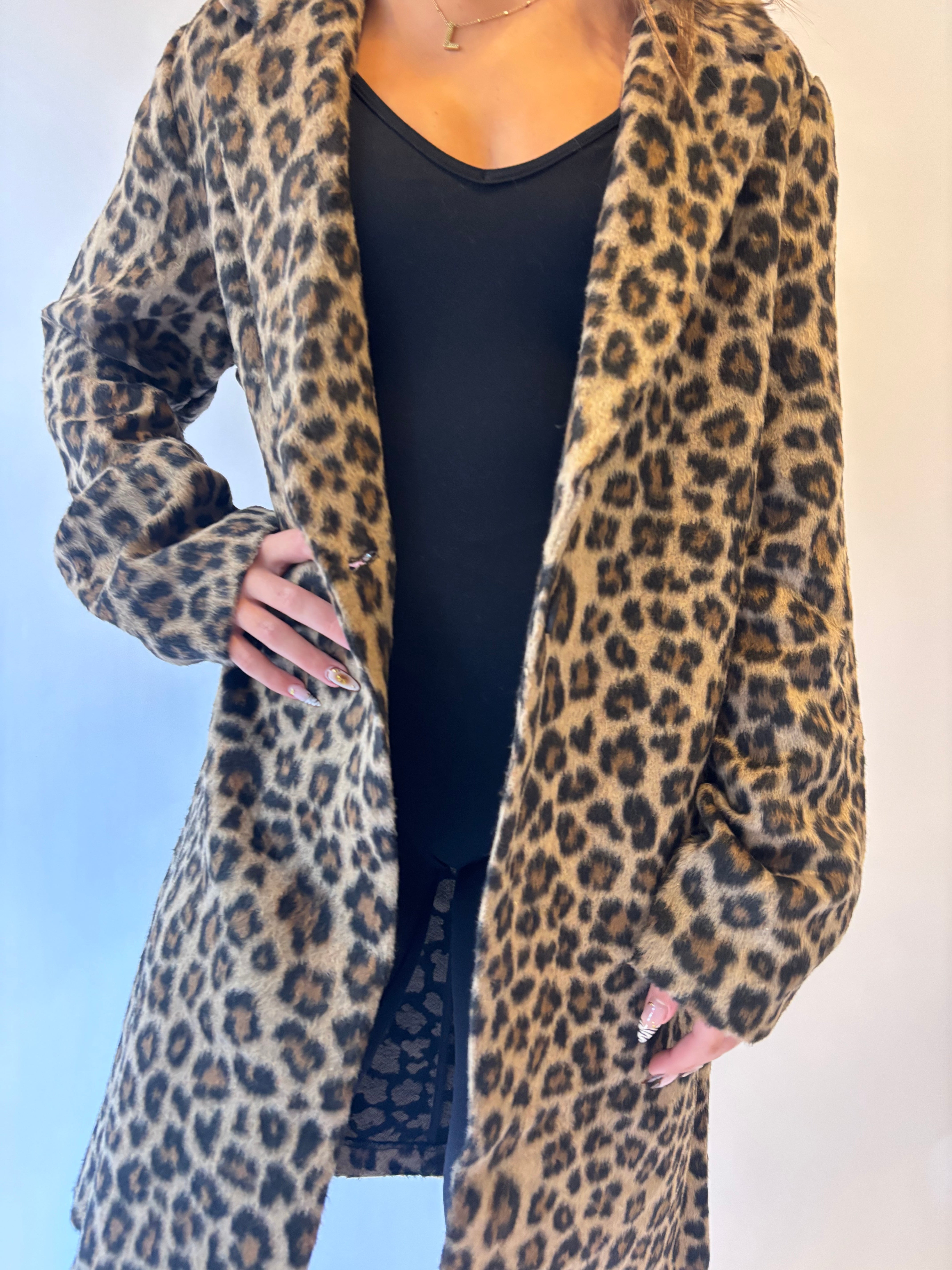 Leopard Print Statement Coat