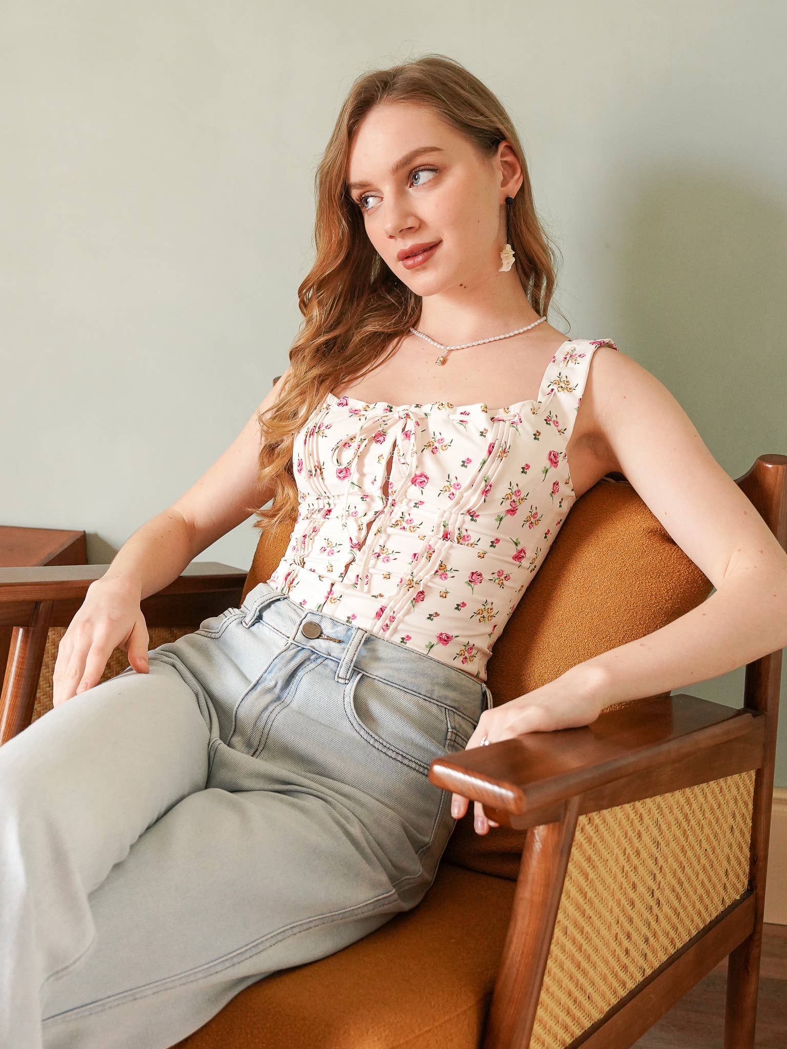 Floral Sweetheart Corset Top