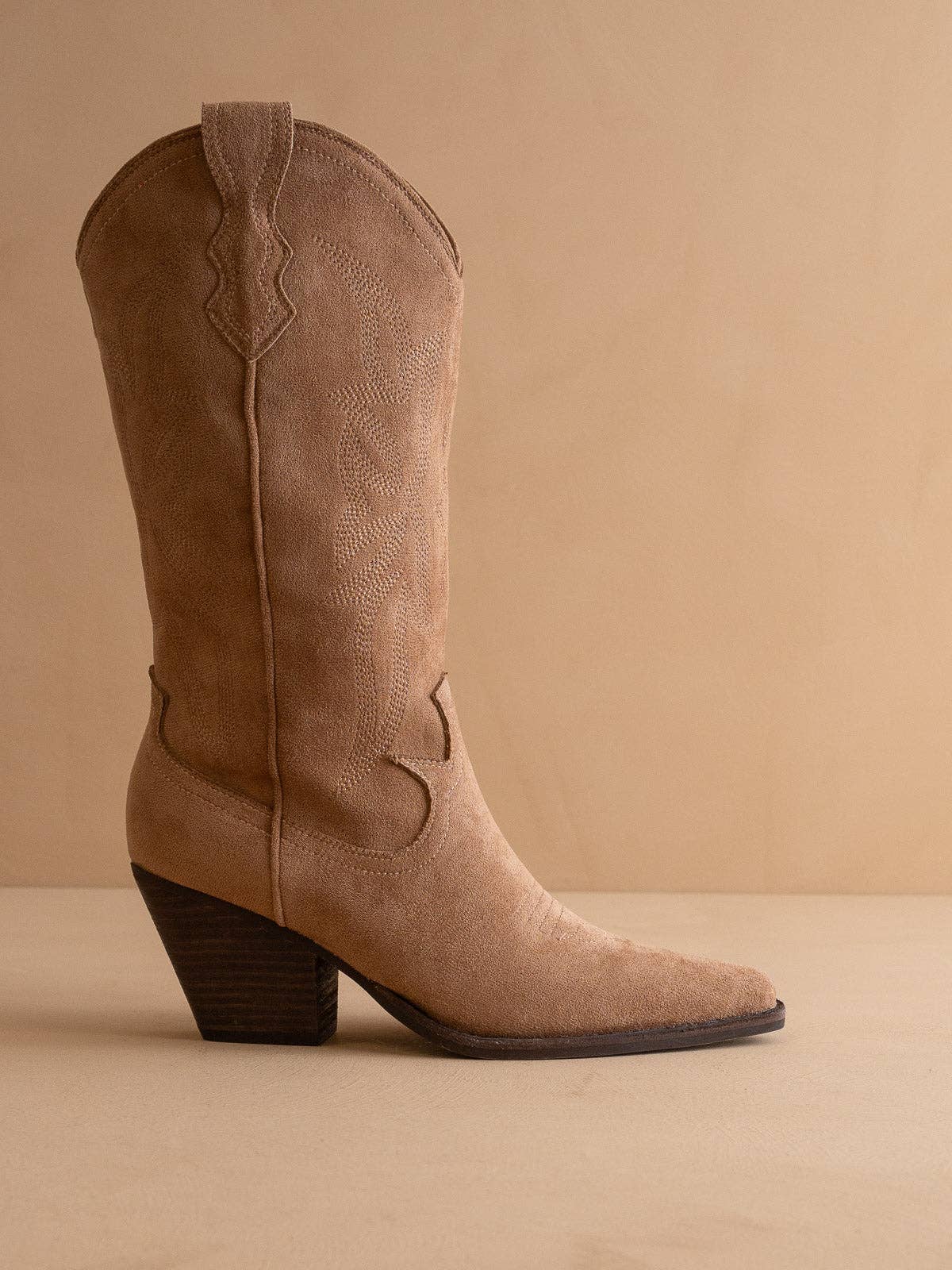The Sahara | Latte Suede Western Cowboy Boot