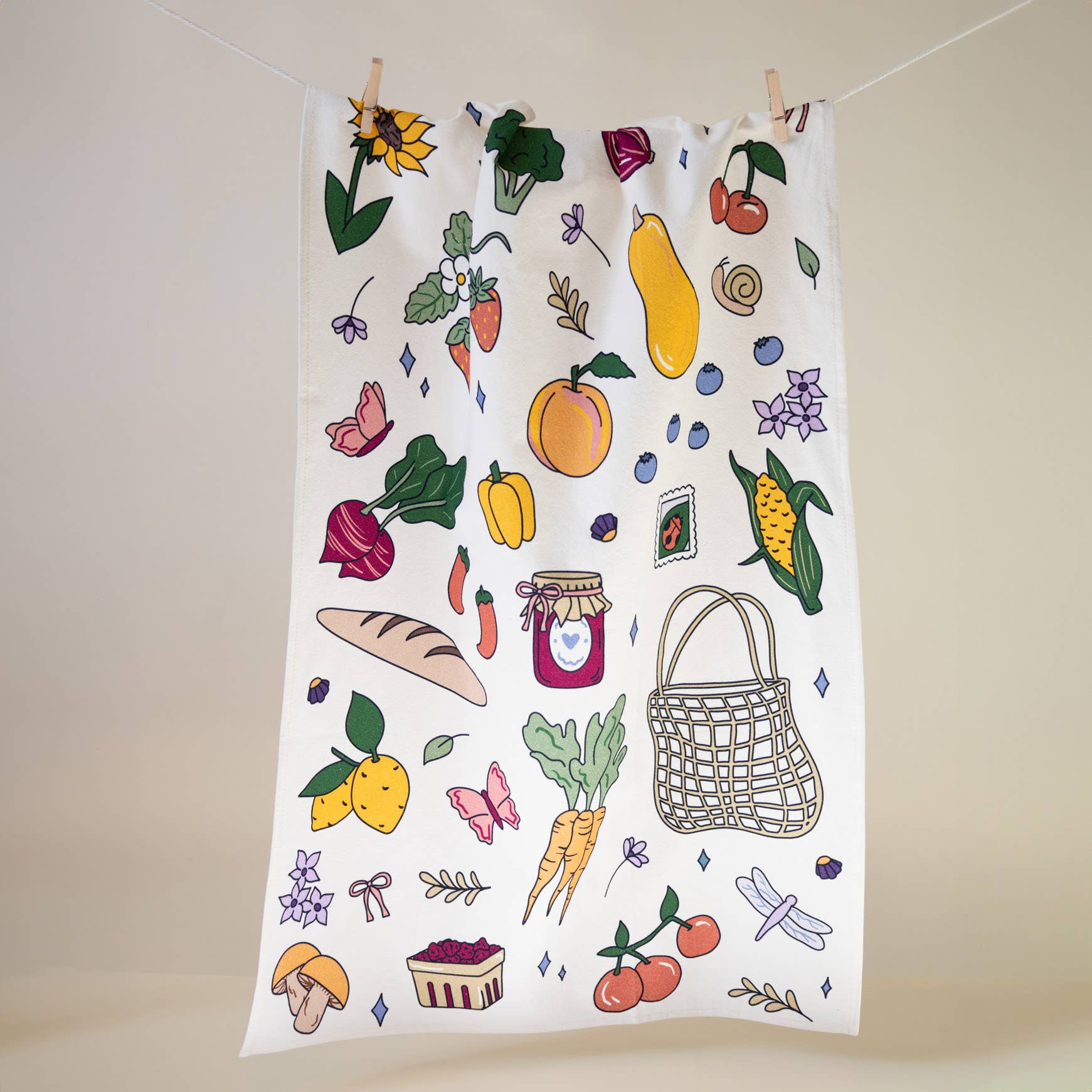 Farmers Market Tea Towel | 100% cotton
