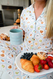 Blue Breakfast Pajama Set