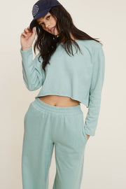 Sage Cotton Cropped Top