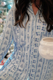 A Blue Christmas Pajama Set