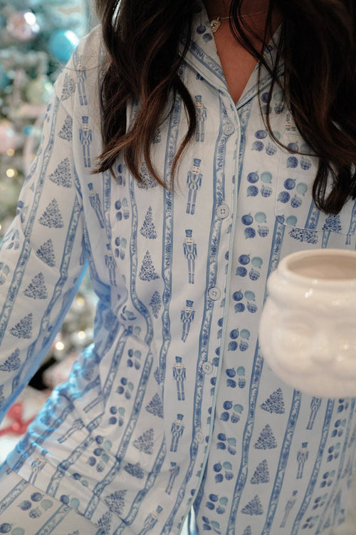 A Blue Christmas Pajama Set