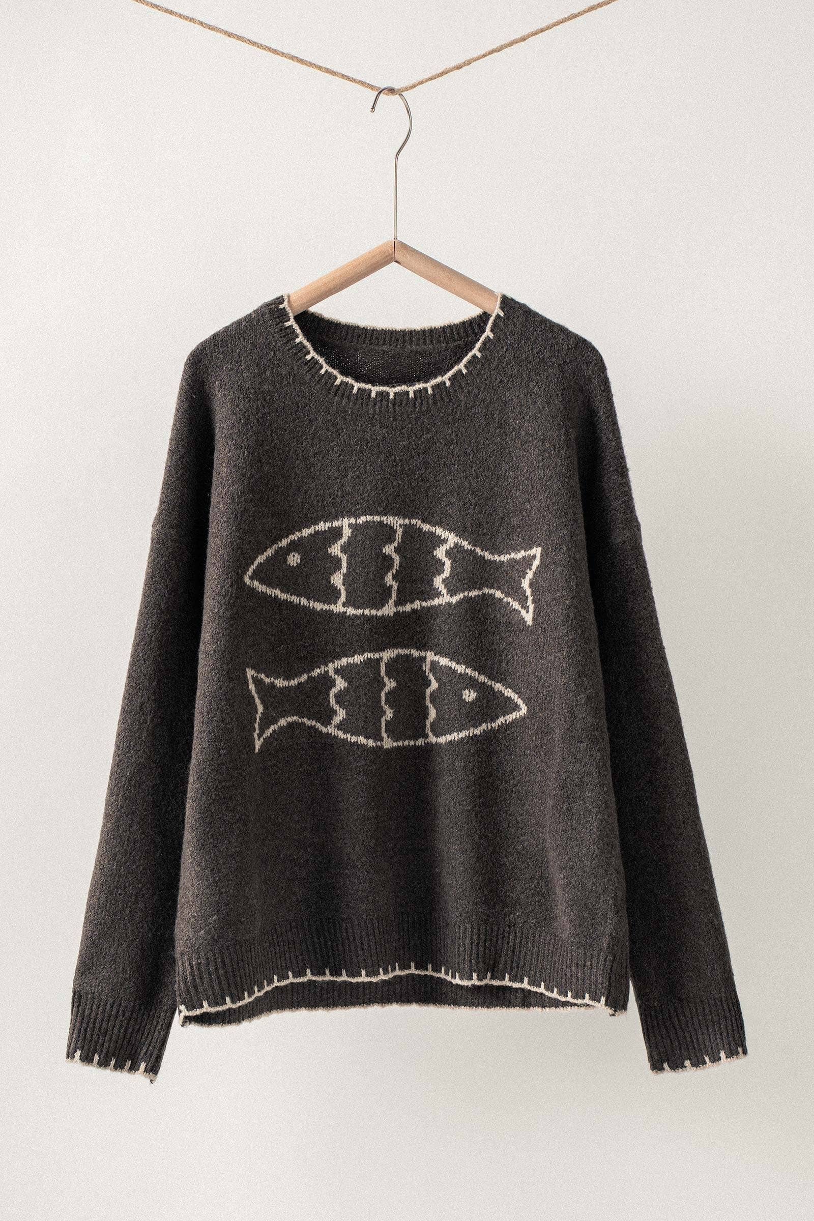 Fish Knit Sweater