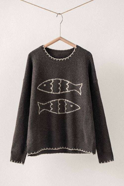 Fish Knit Sweater